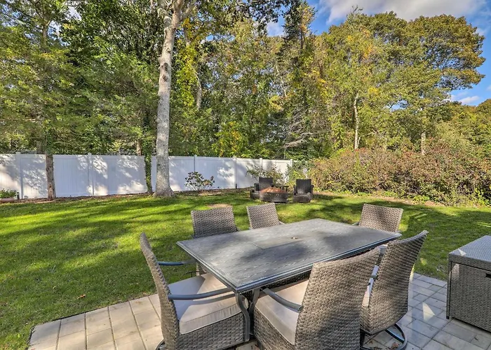 Pool Table + Fire Pit: Wooded Hyannis Haven!
